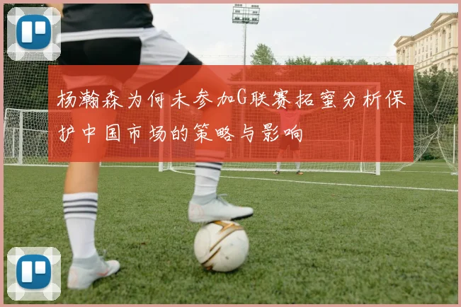 杨瀚森为何未参加G联赛拓蜜分析保护中国市场的策略与影响