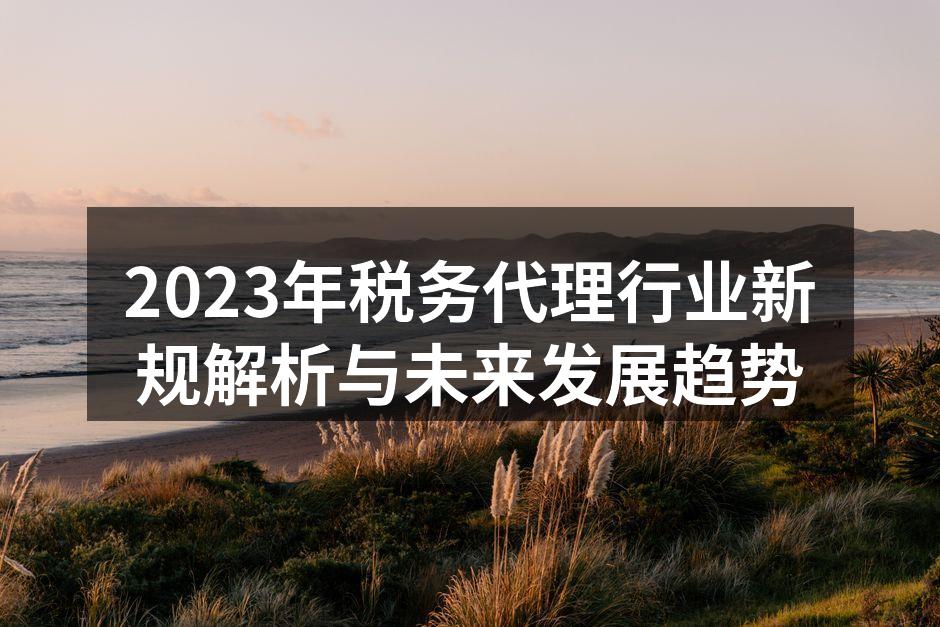 税务代理新规解读